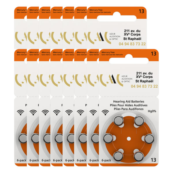 Plusieurs packs de piles pour aides auditives